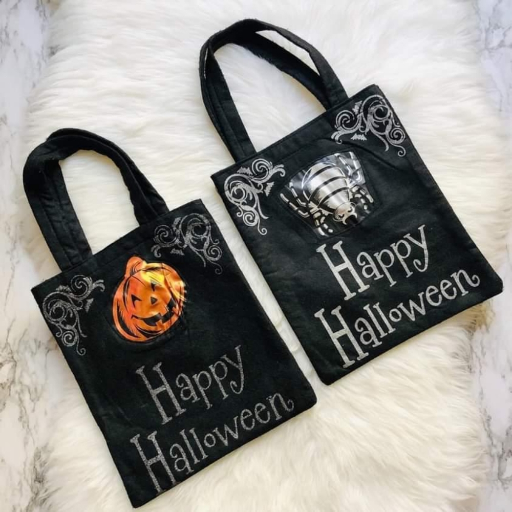Happy Halloween Felt Candy Bags 2 pc